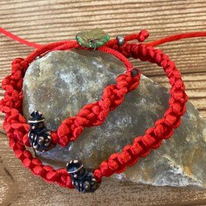 Snowmen ⛄️ braided macrame couples bracelet set